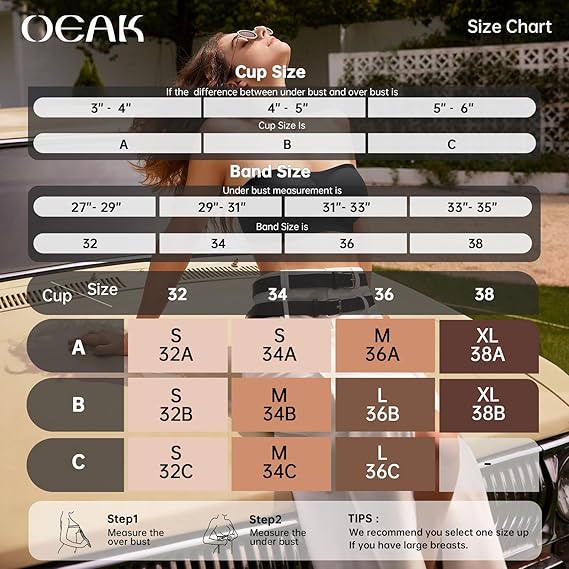 OEAK® Non-Slip Bandeau Seamless Wireless Strapless Bra