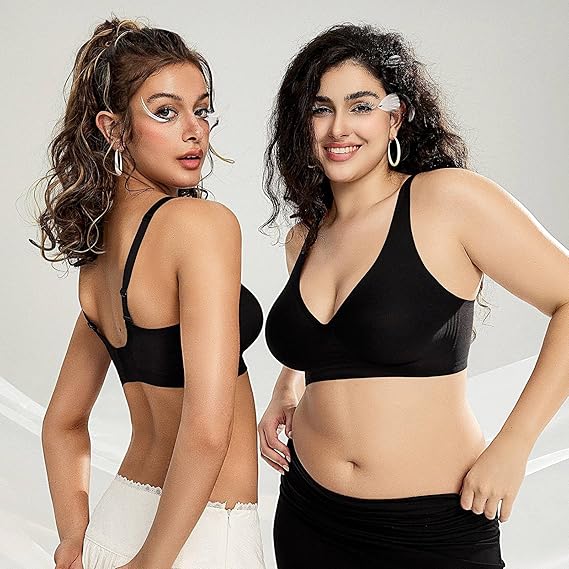 OEAK® Seamless Deep V Push-Up Wireless Bra