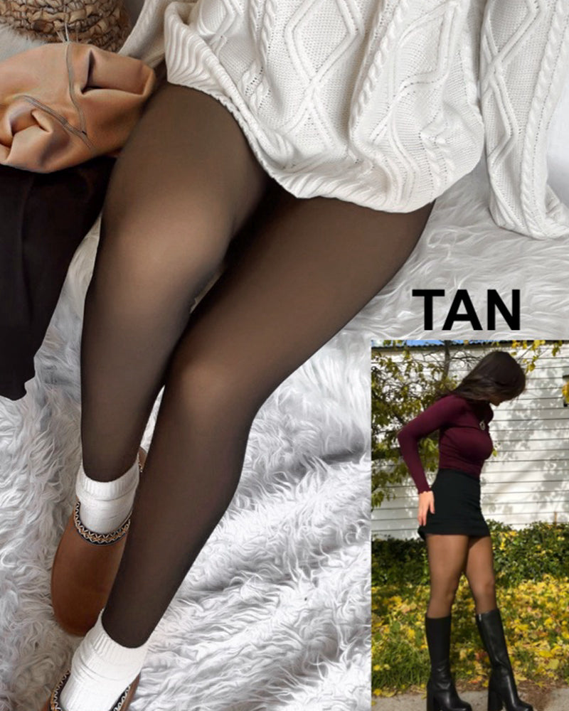 OEAK® Translucent Fleece Lined Tights for Women Thermal
