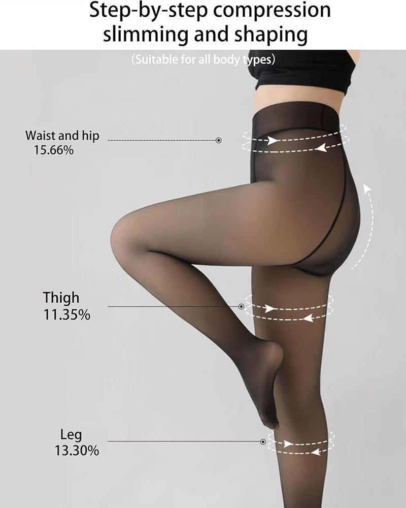 OEAK® Translucent Fleece Lined Tights for Women Thermal