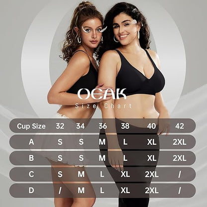 OEAK® Seamless Deep V Push-Up Wireless Bra