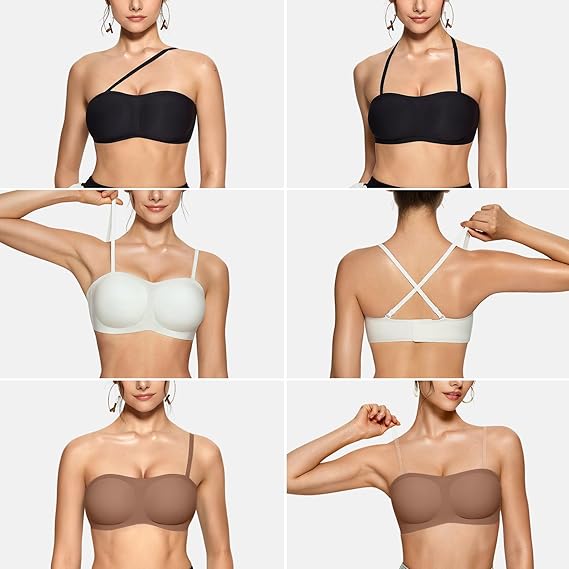 OEAK® Non-Slip Bandeau Seamless Wireless Strapless Bra
