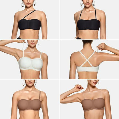 OEAK® Non-Slip Bandeau Seamless Wireless Strapless Bra