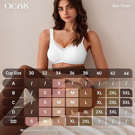 OEAK® Wireless Bras V Mesh Comfortable Bralette Supportive
