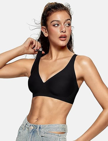OEAK® Seamless Deep V Push-Up Wireless Bra