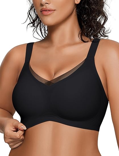 OEAK® Wireless Bras V Mesh Comfortable Bralette Supportive