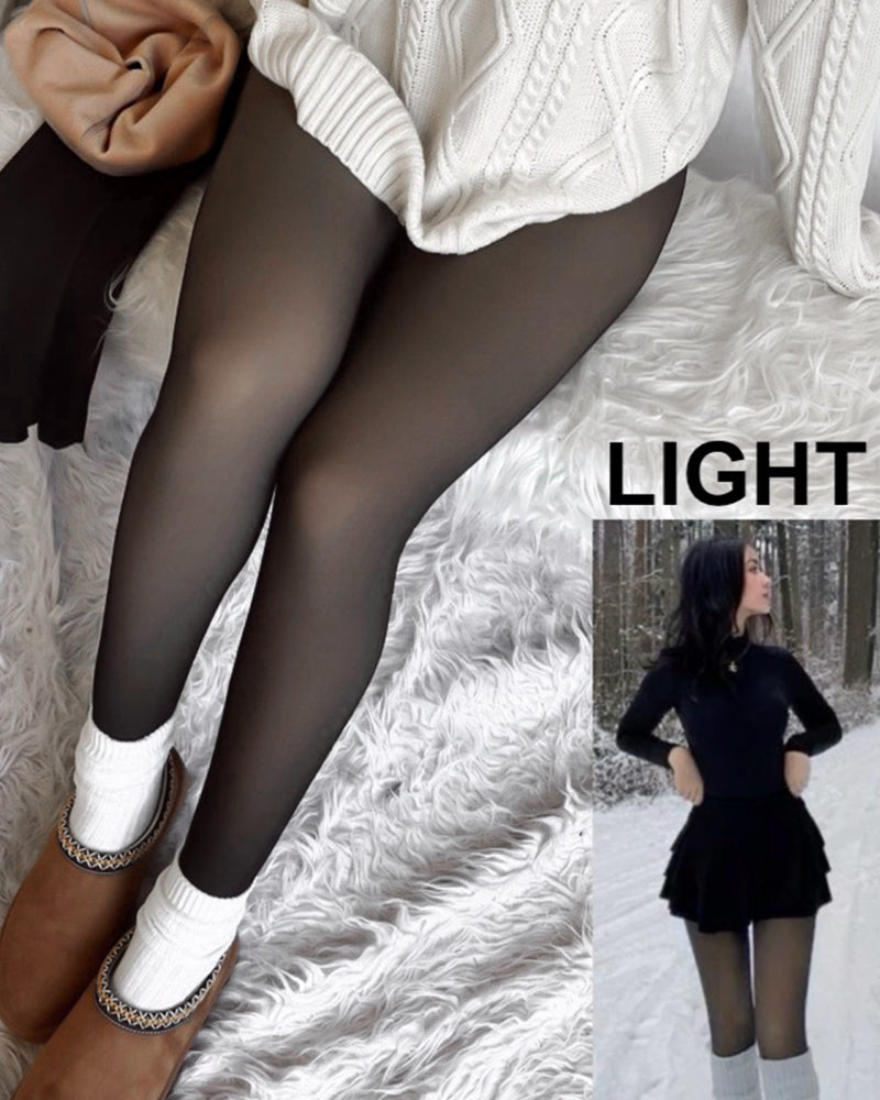 OEAK® Translucent Fleece Lined Tights for Women Thermal