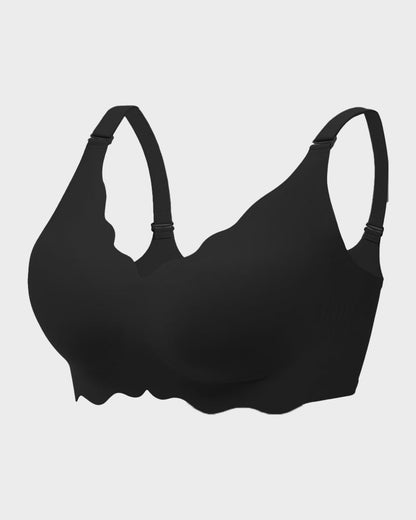OEAK® Soft Full Coverage Scalloped Wireless Jelly Bra