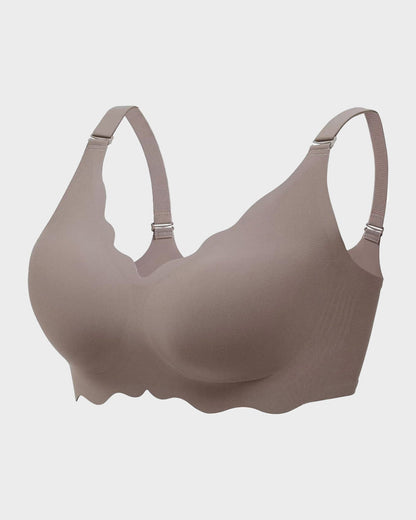 OEAK® Soft Full Coverage Scalloped Wireless Jelly Bra