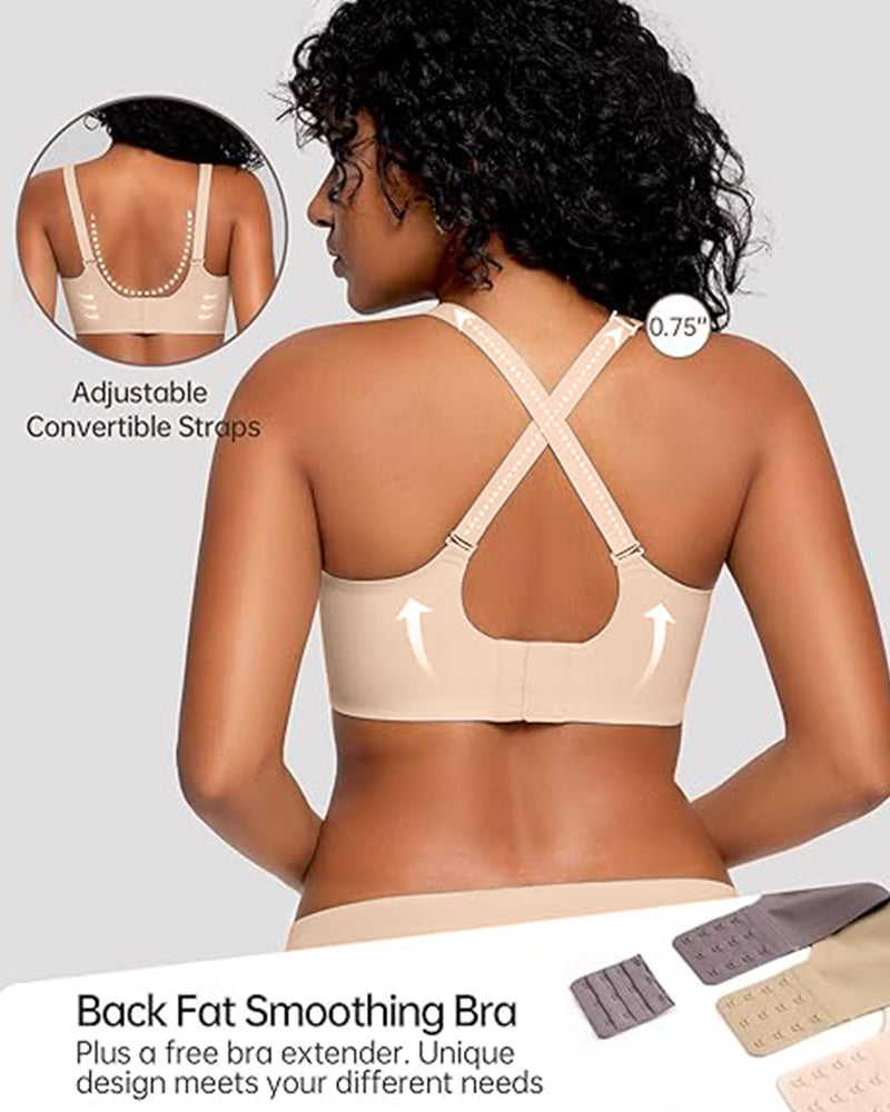 OEAK® Soft Full Coverage Scalloped Wireless Jelly Bra